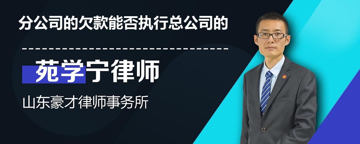 分公司的欠款能否执行总公司的_苑学宁律师_普法视频_法妞问答